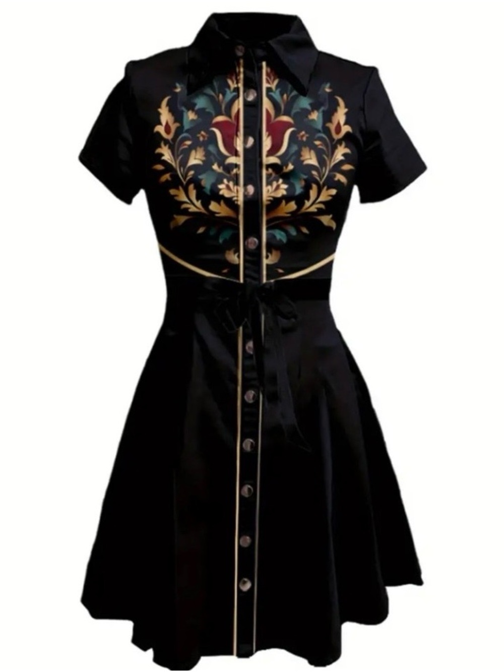 Western Button Front
Shirt Dress, Size L, NWT